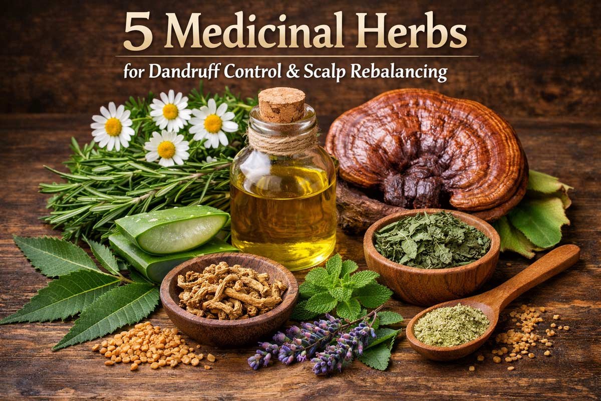 Medicinal Herbs for Dandruff Control and Scalp Rebalancing