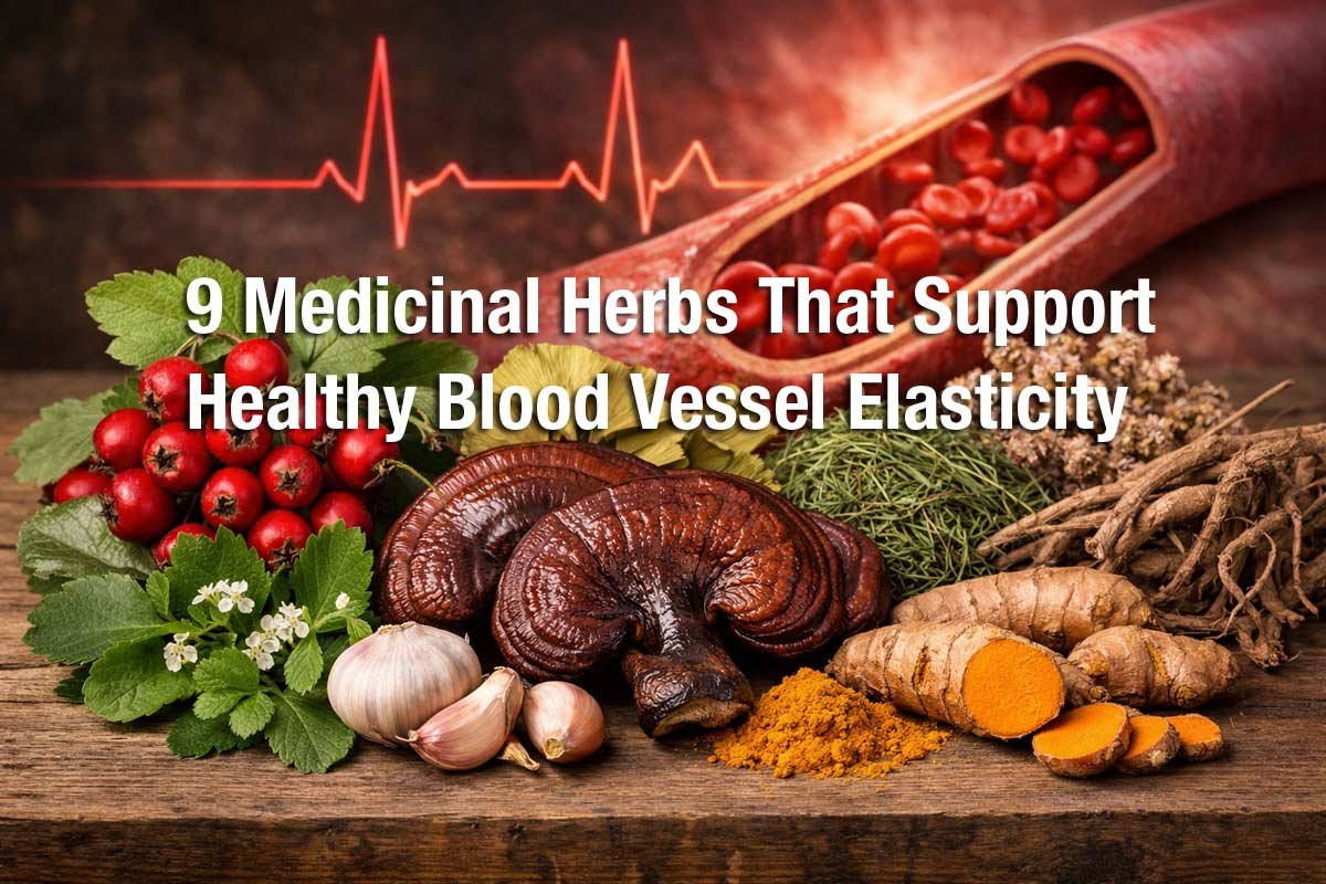 9 Medicinal Herbs That Support Healthy Blood Vessel Elasticity